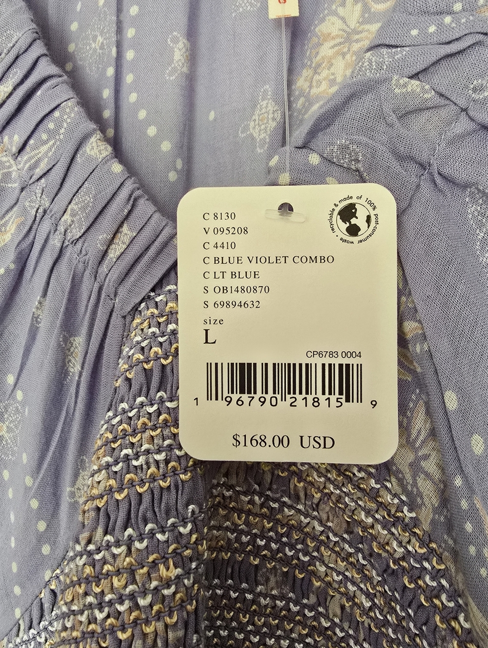 NWT Free People Golden Hour Lavender Floral Maxi Dress - Picture 4 of 6